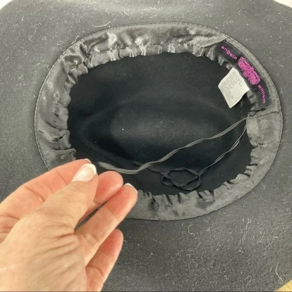 Angela Williams Black wool hat OS - Picture 9 of 9